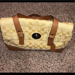 COACH Yellow Handbag Logo “C”